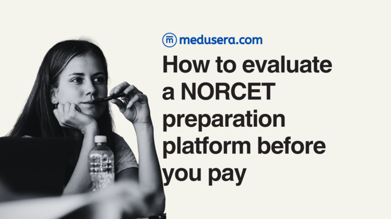 Checklist for evaluating a NORCET preparation platform before paying, Medusera